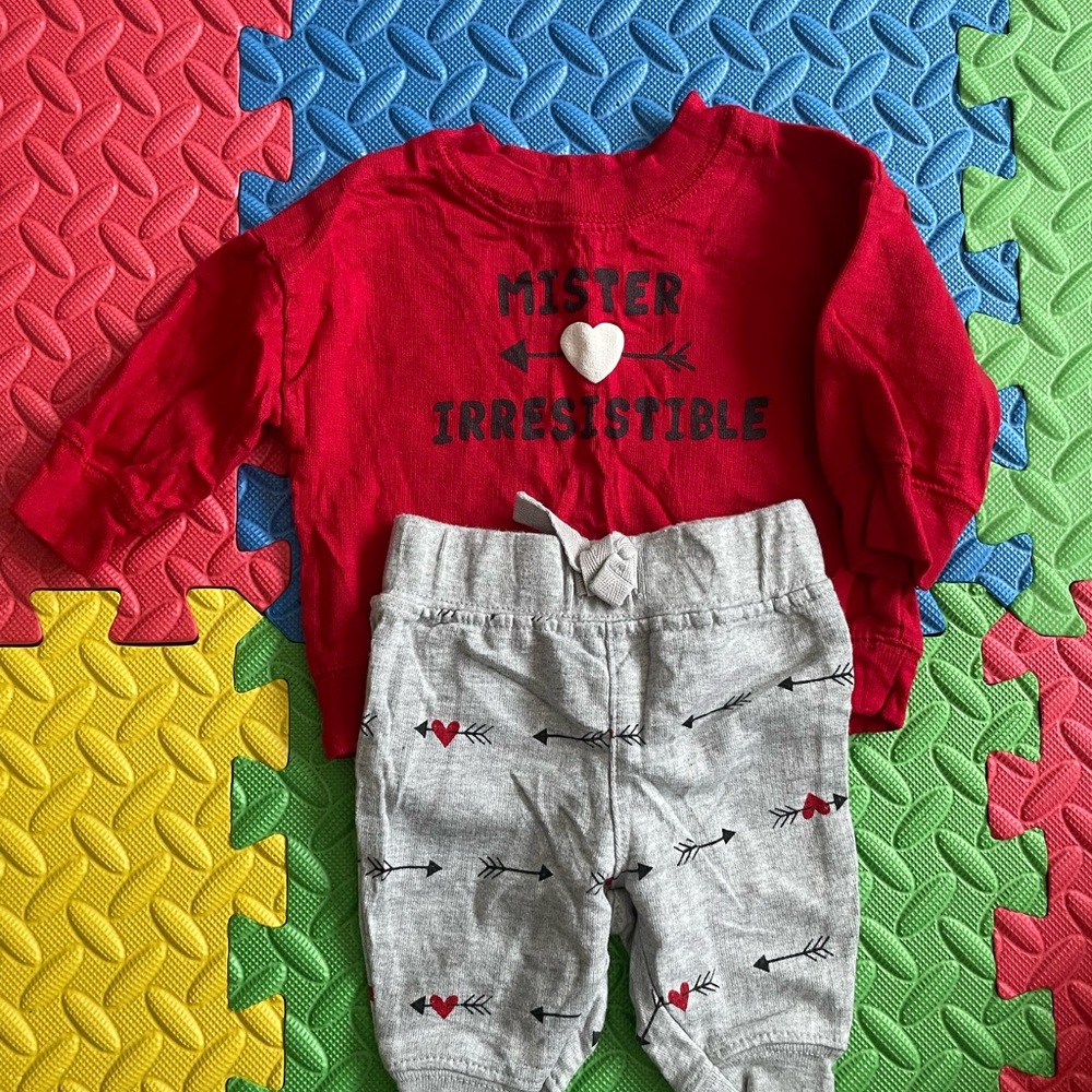 Carter's Red and Gray Kids Matching Set